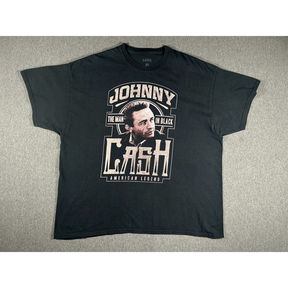 Johnny Cash The Man In Black American Legend T- Shirt Size 3XL